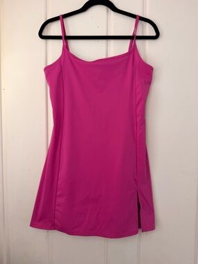 Wo den women’s Bright Pink Spaghetti Strap Mini Skort Dress large
